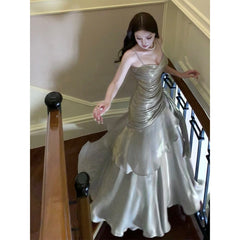 alien invasion dress to impress Ceremony Dress Light Luxury Niche High-End Sling Dress High-Grade Dress