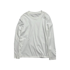 black sweater dress outfit Basic Pure Cotton T-shirt Men's and Women's White Bottoming Shirt Autumn Simple Casual Shoulder Long Sleeve Top Inner Wear