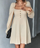 BXOXO - Puff Sleeve A-Line Mini Dress