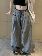 Bxoxo Plaid Ruffled Black Pants Women High Waist Kawaii Coquette Japanese Sweet Style Cute Wide Leg Trousers Harajuku Pant Vintage Y2k