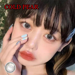 BXOXO 14.00mm Natural Glasses Accessories Cosmetic Color Soft Contacts Lenses for Eyes линзы для глаз цветные Cold Pear