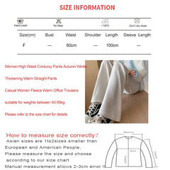 Bxoxo Women Casual Loose Straight Pants High Waist Corduroy Pants Fashion Women All Match Office Trousers 2024 Spring Autumn