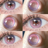 BXOXO 1 Pair Korean Fashion Lenses Pink Cosplay Anime Lenses Color Contact Lenses for Eyes Cosmetics Colored Lenses Red Lenses