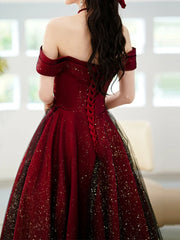 BXOXO Elegant Temperament Slash Neck Wedding Party Dress Solid Sequin Mesh Spliced Evening Dresses Pleated One Shoulder Prom Vestidos