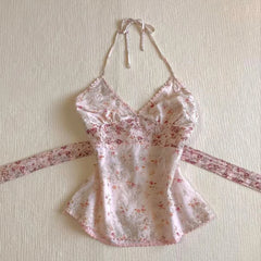 BXOXO American Retro Harajuku Kawaii Fairy Tale Aesthetic Women Camisole Tee Casual Slim Chic Print Sleeveless Crop Top Y2K Streetwear