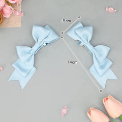 BXOXO Kawaii Handmade Bow Hairclip Anime Lolita Hairpin Cosplay Headdress JK Uniform Hair Accessory Xmas Gifts