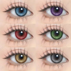 BXOXO 1Pair Cosplay Colored Contact Lenses Blue Colorful Red Contact Eyes Anime Contact Green Lenses Halloween Pink Contacts