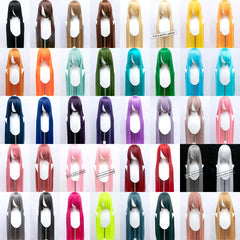 BXOXO 100cm Synthetic Wigs Lolita Cosplay Womens Wig Red Pink Blonde Blue Straight Wig Hair Extensions Party Wig