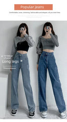 Bxoxo 1970s Retro Crossbody High-waist Slimming Drag-on Straight-crotch Long Pants Women Summer Cotton Material