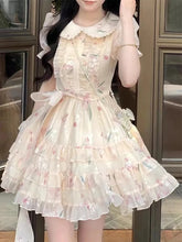 Bxoxo Floral Sweet Mini Dress Women Vintage Cute Ruffles Puffy Sleeve Dress Casual Summer Slim High Quality Elegant Vestidos New