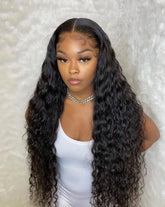 BXOXO 40 Inch Lace Front Brazilian Transparent Preplucked Curly Wigs on Sale Deep Wave 13x6 Hd Lace Frontal Human Hair Wig for Women
