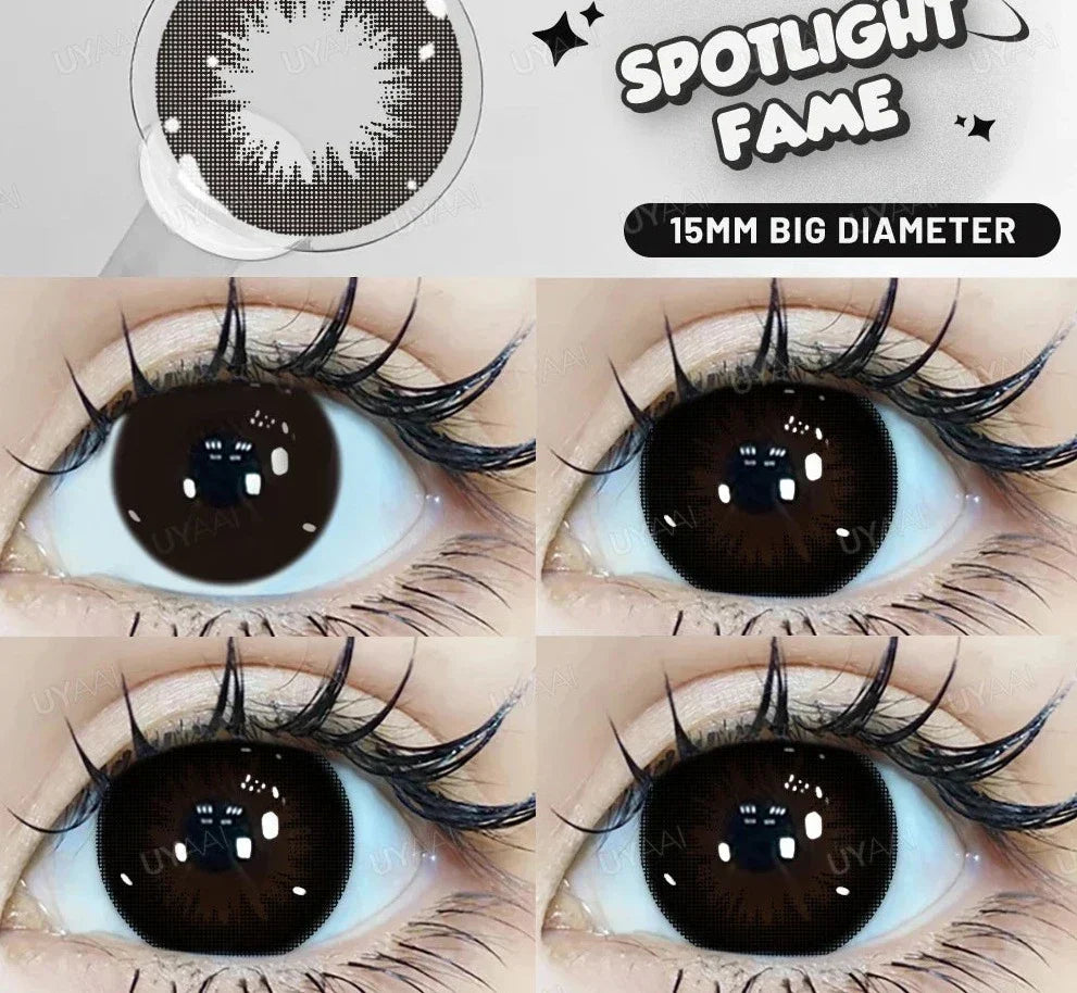 15mm Big Diameter Black Lenses 14.5mm Lenses Colored Contact Lenses for Eyes Big Eye Lenses Natural Look Lenses