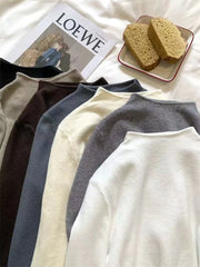 Bxoxo Half Turtleneck Knit Sweaters Women Autumn Solid Slim Basic Warm Jumper Female Long Sleeve Soft All Match Pullover New