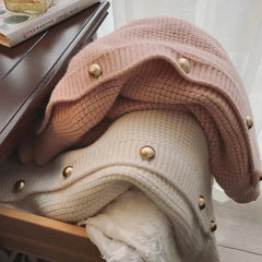 Bxoxo Long Sleeve Knit Cardigan for Women Korean Loose O Neck Single Breasted Casual Sweaters Y2K Sweet Soft Preppy Solid Jumper New