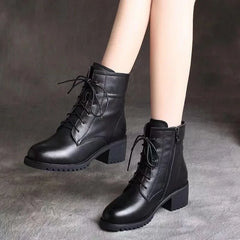 BXOXO High Quality Ladies Shoes Side Zipper Women's Boots Fashion Cross-tied Modern Boots Women Hot Sale Plus Size Ankle Boots