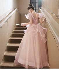 BXOXO Customized French Style Evening Dress Women's New Off-shoulder Ruffle Cake Dresses Fashion Lace Up Sequin Floor-Length Prom