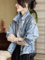 Bxoxo Denim Jacket For Women's Jackets For Women Denim Coats Women's Denim Jacket Jean Jacket For Womens Women Coat New In Outerwears