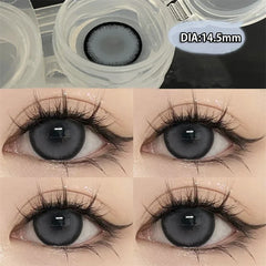BXOXO 1 Pair High Quality Color Contact Lenses with Diopter Myopia Eyes Contacts Lens Beauty Pupil Makeup Yearly