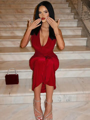 BXOXO Halter Draped Ruched Sexy Maxi Dress For Women Gown Deep V Neck Sleeveless Backless Bodycon Club Long Dress Elegant