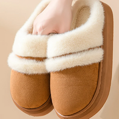BXOXO Fashion Fluffy Plush Thick Bottom Slippers New Winter Womens Thicken Warm Slippers Casual Indoor Indoor Cotton Slides Shoes