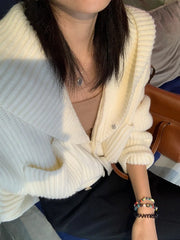 Bxoxo Women's Hooded Cardigan Button Up with Pocket Knitted Sweater Hoodie Slouchy Knitwear Fall Winter Casual Chic Outfit