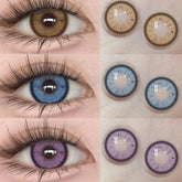 BXOXO 1 Pair Korean Lenses Colored Contact Lenses for Eyes Big Eye Lenses Brown Lenses Blue Eye Lenses High Quaility Lense