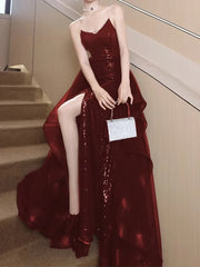 BXOXO CustomizedLuxury Sequined Solid Graduation Dresses Temperament Pearl Shoulder Strap Formal Occasion Dresses Slim Waist Cocktail