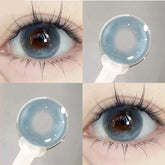 Blue Lenses Color Contact Lenses for Summer With Diopters Prescription Korean High Quality Lenses Soft Makeup Lens