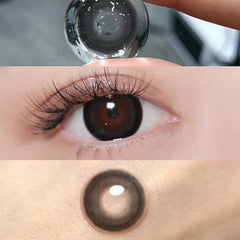 BXOXO 1 Pair Colorcon Korean Lenses Colored Contact Lenses for Eyes Green Eye Lenses Fashion Lenses Brown Contact