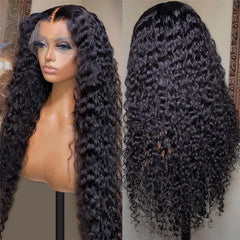 BXOXO 40 Inch Lace Front Brazilian Transparent Preplucked Curly Wigs on Sale Deep Wave 13x6 Hd Lace Frontal Human Hair Wig for Women