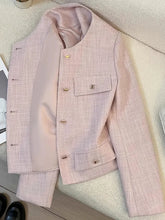 Bxoxo Elegant Women Pink Blazer Coat Sweet Long Sleeve Fashion Slim Suit Jacket Korean Chic O Neck Female Fall Winter Casual Outwear