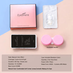 BXOXO 1 Pair Colored Contact Lenses Natural Eye Lenses Green Eye Blue Lenses Yearly Beauty Cosmetic Brown Contacts Eye