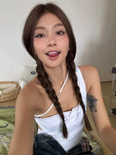 BXOXO Y2k Fairycore Tank Tops Women Irregual Sleeveless Tee Tops Streetwear Korean Style Camis Tops Japanese 2000s Tanks