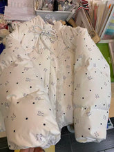 Bxoxo Lace Patchwork Parkas for Female Y2K Korean Loose Preppy Casual Puffer Jacket Sweet Bow Printing Thick Zipper Fluffy Down Coats