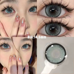 BXOXO 1Pair Colour Contacts Lenses Prescription Myopia Blue Eye High Quality Beauty Pupil Brown Lenses Makeup