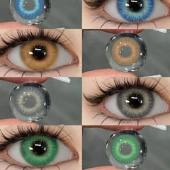 1Pair Colored Contact Lenses for Eyes Fast Delivery Brown Lenses Gray Pupils Lens Green Eye Lenses Blue Eye Lens Yearly
