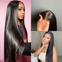 BXOXO 200 Density Brazilian 40 Inch Bone Straight 5x5 Lace Closure Ready To Wear Human Hair Wigs 13x4 lace Front Closure Wigs