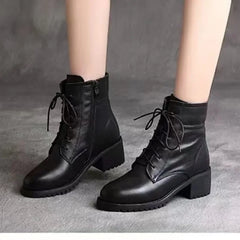 BXOXO High Quality Ladies Shoes Side Zipper Women's Boots Fashion Cross-tied Modern Boots Women Hot Sale Plus Size Ankle Boots