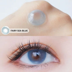 BXOXO 1 Pair Blue Beauty Contact Lenses for Eyes Natural Blue Pupil Eye Color Lens Colored Eye Lenses Myopia Contacts 14.0mm