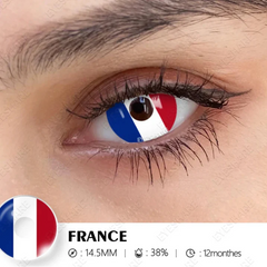 BXOXO 1 Pair Colored Contact Lenses Cosplay Colorful Contact Blue Eyes Contact Anime Red Lenses Halloween white Lenses