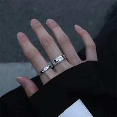 BXOXO Fashion Trendy Exaggerated Ring Punk Simple Style Female Cool Design Finger Creative Women Gold Silver Color Jewelry Gift Hot