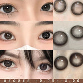 BXOXO 1 Pair Dark Lenses Korean Style Colored Contact Lenses Myopia Lenses Black Lenses Fog Pearl Lens High Quality