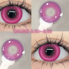 1 Pair Korean Lenses Popular Color Contact Lenses With Prescription Myopia Lenses Korean Lenses Pink Lenses
