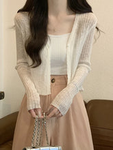 Bxoxo Sun Protection Light Weight Knitted Ice Silk Long Sve Cardigan Women's Slim Fit Summer New Sle Breathable Outerwear T-irt