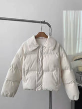 Bxoxo Vintage Corduroy Warm Parkas Women Y2K Korean Loose All Match Lapel Crop Puffer Jacket Y2K Streetwear Thick Fluffy Zipper Coats