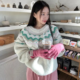 Bxoxo Autumn Winter Thicked Warm Black Sweaters Mujer Y2k O-neck Long Sleeve Knitted Pullover 2025 New All-match Top for Women