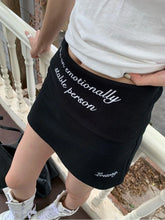 Bxoxo Korean Style Letter Print Mini Skirt Women Vintage Black Sexy Wrap Skirt Gray Y2k Casual Slim Up A-line Short Skirts