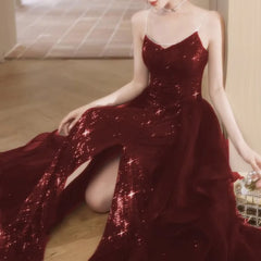 BXOXO CustomizedLuxury Sequined Solid Graduation Dresses Temperament Pearl Shoulder Strap Formal Occasion Dresses Slim Waist Cocktail