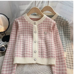 Bxoxo Women's Korean Fashion New Korean Long-sleeved Knit Sweater Cardigans Outwear Coat