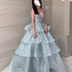 BXOXO Sequined New Style Student Day Adult Ceremony Art Exam Host Cake Dress Graduation Banquet